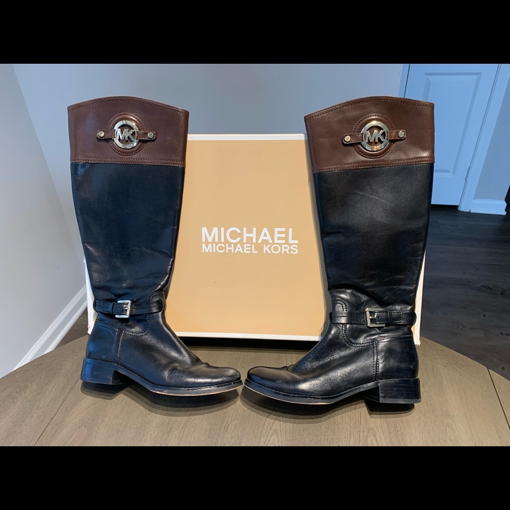 Michael Kors Leather Riding Boots Size 6